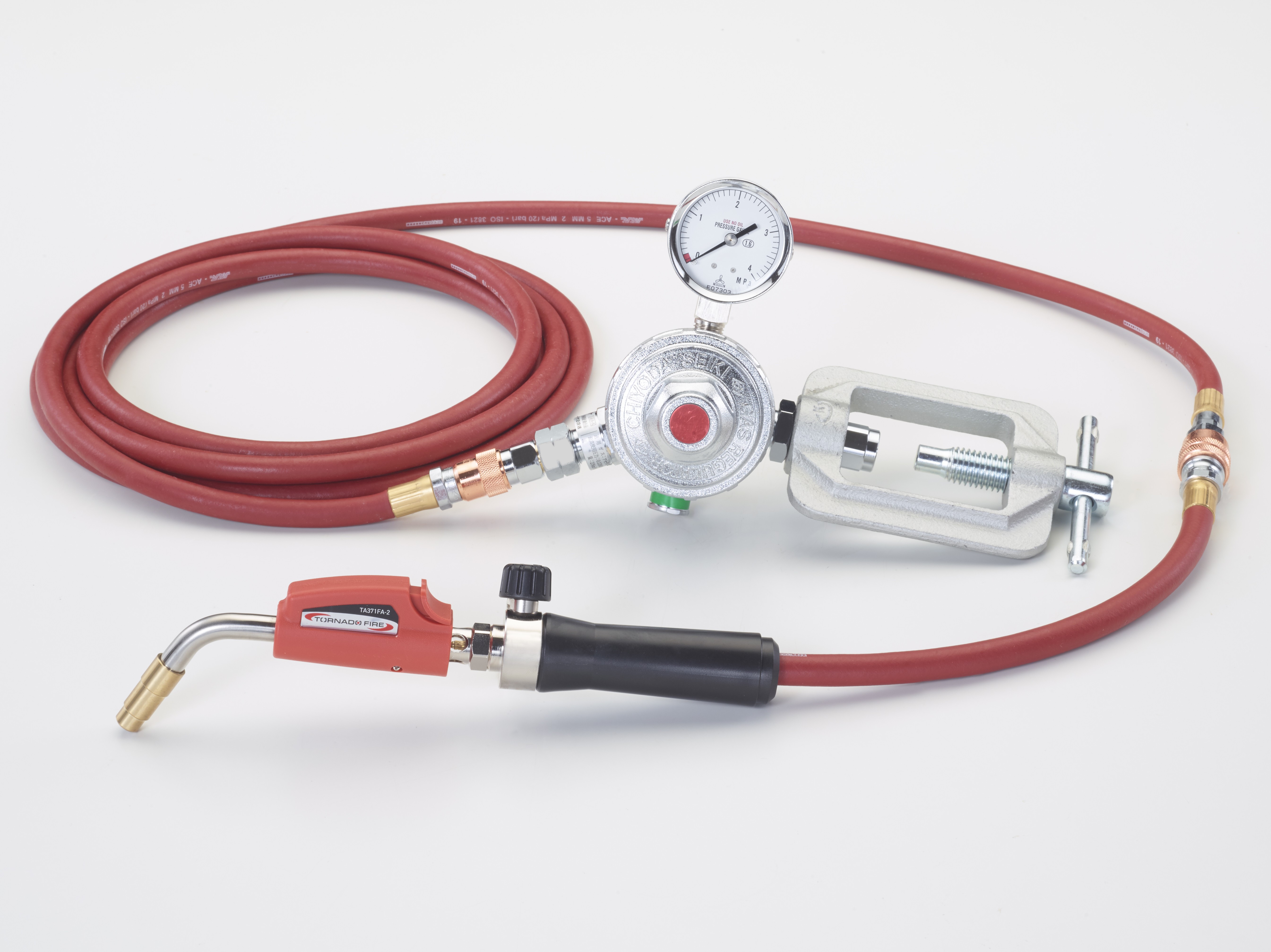 ワンタッチ着火式 アセチレンバーナー先端曲げ角度60°タイプ | 株式