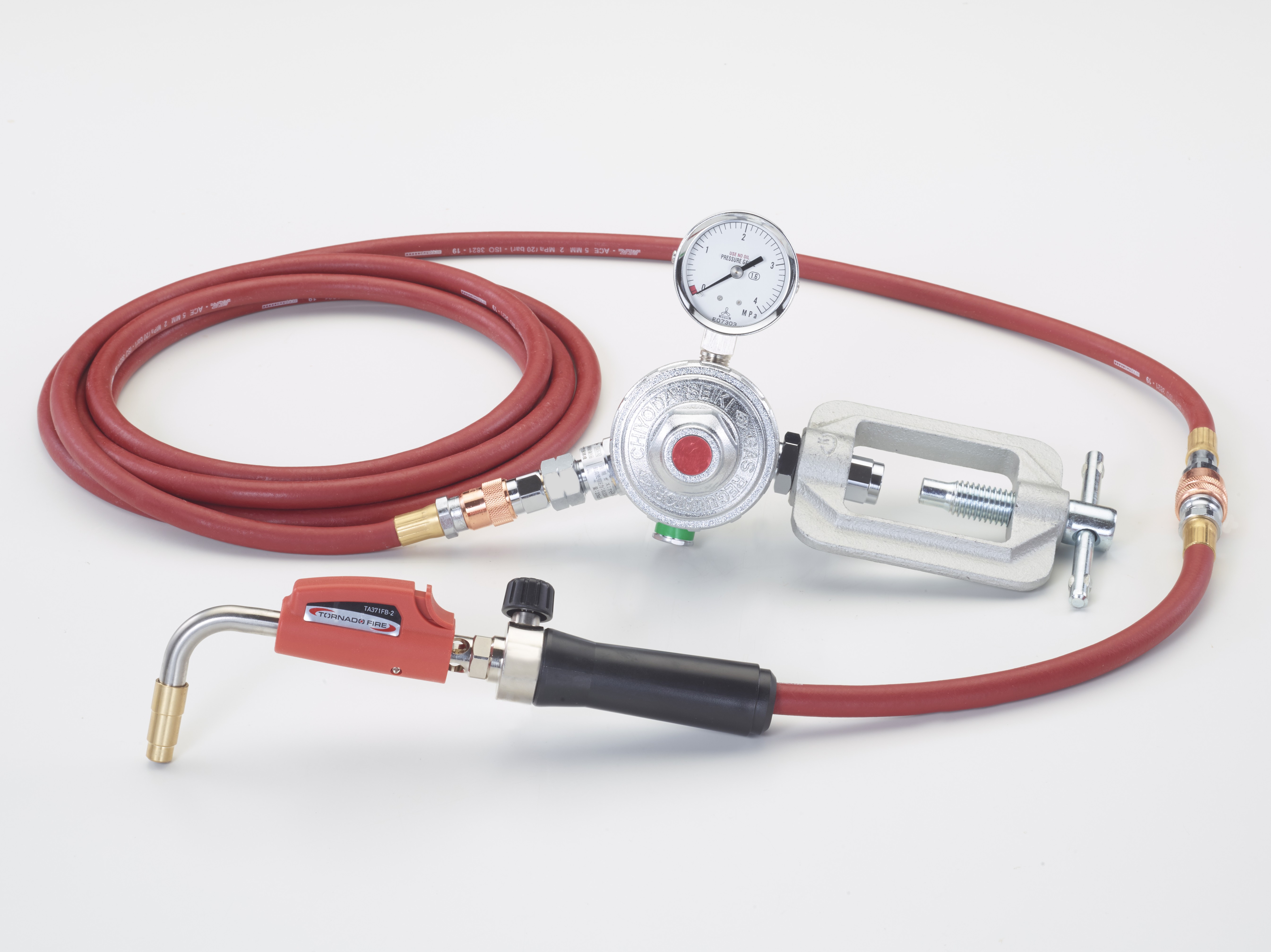 アセチレンバーナー ワンタッチ着火式 アセチレンバーナー先端曲げ角度90°タイプ | 株式